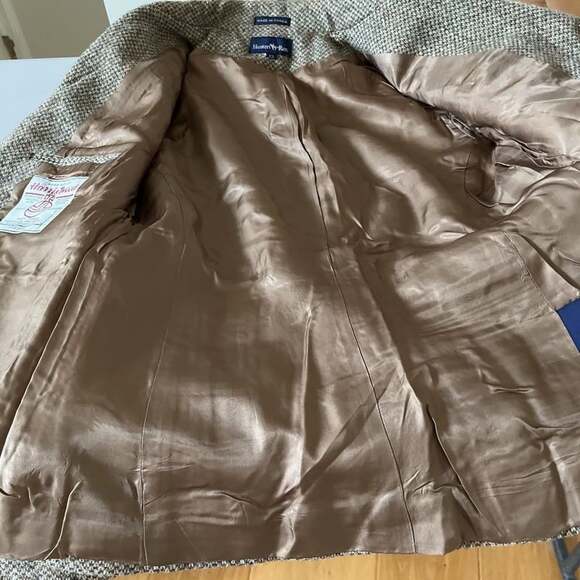 Harris Tweed‎ Vintage Hunter’s Run 100% Wool Blazer Women’s 13 Brown Check - Picture 8 of 10